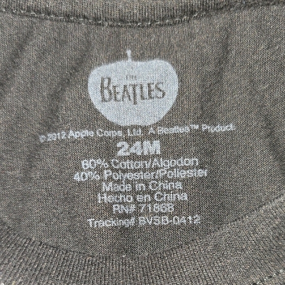 The Beatles Black Graphic Kids Tee - Picture 2 of 4